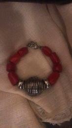 DESIGN ARMBAND ROOD KORAAL, Overige materialen, Verzenden, Zo goed als nieuw, Met edelsteen