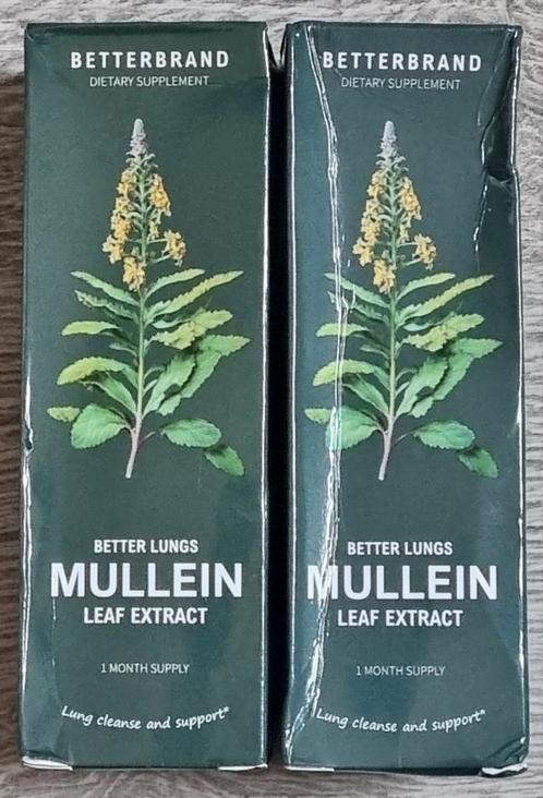 Betterbrand mullein extract voor longen, Sieraden, Tassen en Uiterlijk, Uiterlijk | Lichaamsverzorging, Nieuw, Overige typen, Ophalen of Verzenden