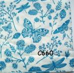 Servetten decoupage/bullet journal * vlinders + bloemen C660, Verzenden, Nieuw, Materiaal