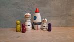 Houten astronauten peg doll set., Ophalen of Verzenden, Nieuw