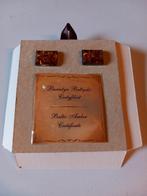 Barnsteen Manchetknopen met Certificaat, Ophalen of Verzenden, Nieuw, Steen