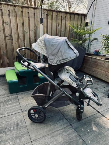 UppaBaby Vista Duowagen met Rumble, Reiswieg en accessoires beschikbaar voor biedingen