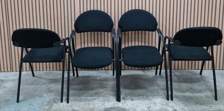 5 x Vergaderstoelen zwart kantine kantoor stoelen design, Huis en Inrichting, Stoelen, Zo goed als nieuw, Vijf, Zes of meer stoelen