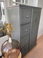Landelijke houten kast antraciet grijs, Huis en Inrichting, Kasten | Overige, Ophalen, Gebruikt