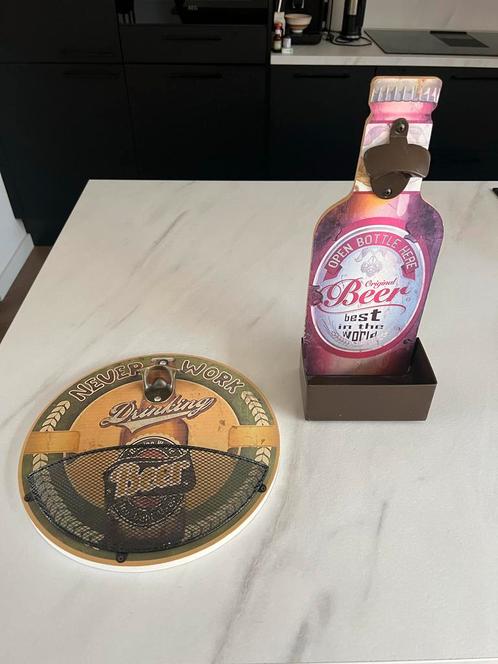 Bieropener set voor op een mancave, Huis en Inrichting, Woonaccessoires | Overige, Zo goed als nieuw, Ophalen of Verzenden