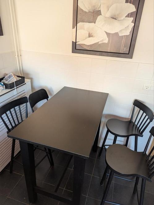 Bartafel 127 x 70 + 4 stoelen, Huis en Inrichting, Complete eetkamers, Zo goed als nieuw, Ophalen of Verzenden