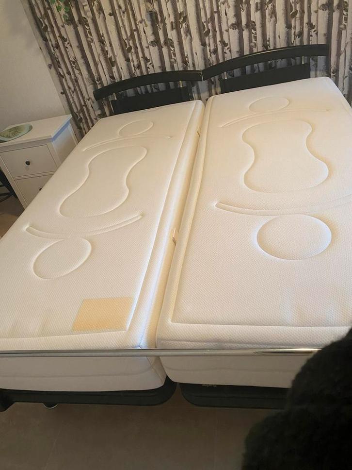 Verstelbaar auping bed, Huis en Inrichting, Slaapkamer | Bedden, Zo goed als nieuw, Tweepersoons, 160 cm, Metaal, Verstelbaar