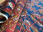 Handgeknoopt vintage Perzisch  Bochara tapijt 185  272, Crème, Digital8, Bochara Klassiek Oosters Tribal Warm rood, 150 tot 200 cm