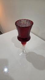 Vaas/kaarshouder, Huis en Inrichting, Woonaccessoires | Vazen, Ophalen of Verzenden, Overige kleuren, Glas, Minder dan 50 cm