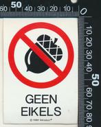 Sticker: Geen eikels, Ophalen of Verzenden, Zo goed als nieuw, Bedrijf of Vereniging