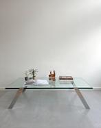 Vintage salontafel Lourens Fisher, glasplaat/chromen pootjes, Huis en Inrichting, Ophalen, Minimalistisch, vintage, scandinavisch, modern