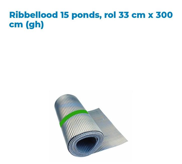 Ribbel lood, Doe-het-zelf en Verbouw, Dakpannen en Dakbedekking, Zo goed als nieuw, Overige typen, Metaal, Grijs, Minder dan 5 m²