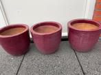 3 buiten bloempotten / buiten bloem potten, Tuin en Terras, Ophalen, Rond, Zo goed als nieuw, Tuin