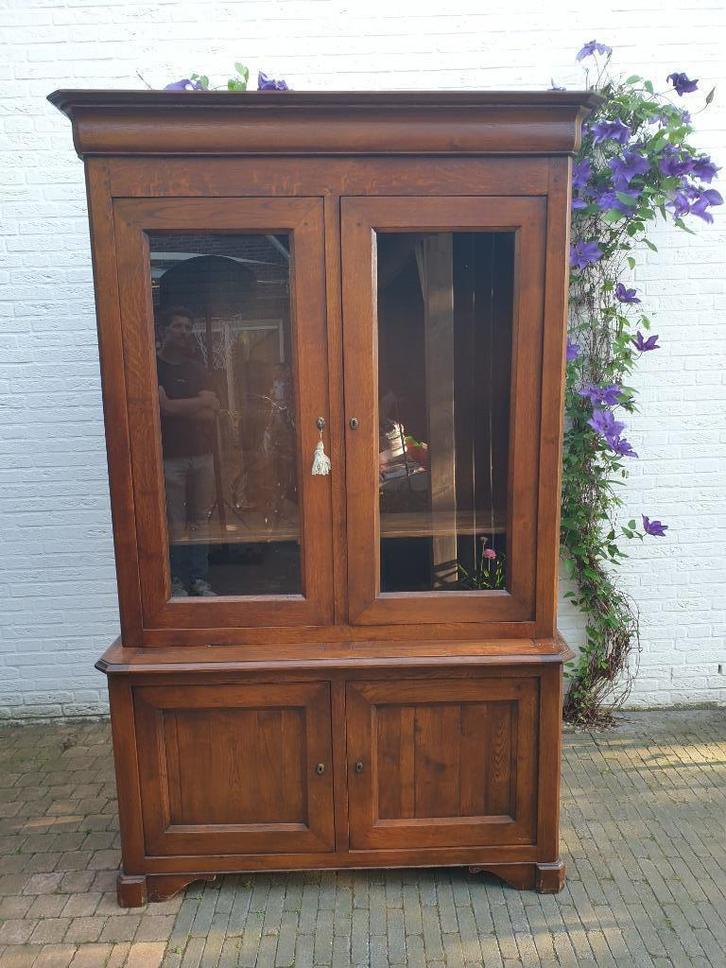vitrine kast, Huis en Inrichting, Kasten | Vitrinekasten, Gebruikt, 200 cm of meer, 100 tot 150 cm, 25 tot 50 cm, Met deur(en)
