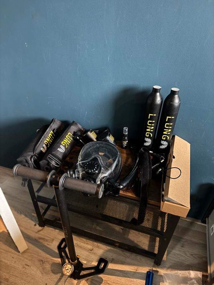 Complete Snorkelset met GoPro Mount - Lungtank, Watersport en Boten, Duiken, Zo goed als nieuw, Duikbril of Snorkel, Ophalen of Verzenden