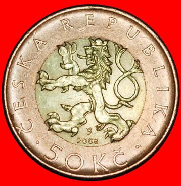 Ⰿ BIMETALLIC (1993-2025): CZECHIA 50 CROWNS 2008 DIES II B! beschikbaar voor biedingen