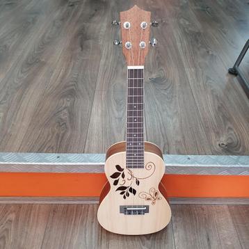 CLXmusic Ukelele Leaves Sparren/ Mahonie NIEUW in doos