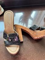Muiltjes van Unisa, Kleding | Dames, Schoenen, Ophalen of Verzenden, Zo goed als nieuw, Zwart, Sandalen of Muiltjes