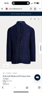 Ralph Lauren Linnen Blazer - Polo Soft, Kleding | Heren, Kostuums en Colberts, Ophalen, Blauw, Overige maten, Polo Ralph Lauren