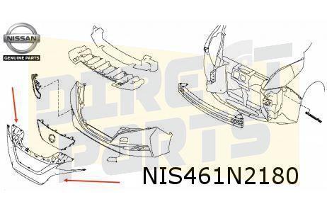 Nissan Leaf (1/18-) steun voorbumpergrille Origineel! 620705, Auto-onderdelen, Carrosserie en Plaatwerk, Bumper, Nissan, Voor