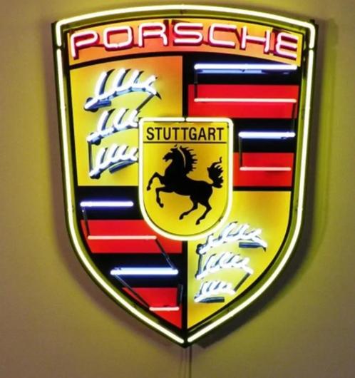 Grote Porsche neon XL showroom garage decoratie, Verzamelen, Merken en Reclamevoorwerpen, Zo goed als nieuw, Lichtbak of (neon) lamp