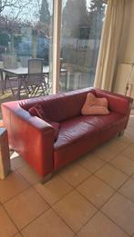 Gratis leren 2 zits bank, Ophalen, Gebruikt, 75 tot 100 cm, Tweepersoons