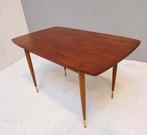 Deense vintage jaren 60 teak uitschuif eettafel, Huis en Inrichting, Tafels | Eettafels, Ophalen, Gebruikt, 100 tot 150 cm, Teakhout