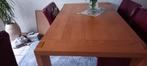 Eettafel met 4 lederen stoelen, Huis en Inrichting, Tafels | Eettafels, Ophalen, Gebruikt, 50 tot 100 cm, 150 tot 200 cm
