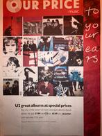 Paginagrote A3 advertentie U2 Achtung Baby releases, Ophalen of Verzenden