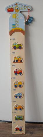 Leuke houten meetlat thema voertuigen voor kinderen (Goki), Ophalen, Zo goed als nieuw, Wanddecoratie