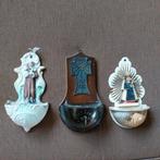 Oude Religieuze Wijwaterbakjes brons, 3 st. wordt 1 gratis, Verzamelen, Speldjes, Pins en Buttons, Ophalen of Verzenden, Gebruikt