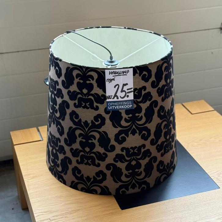 Lampenkap hanglamp NIEUW | VINTAGE LOOK, Huis en Inrichting, Lampen | Lampenkappen, Nieuw, Minder dan 25 cm, Rond, Zwart, Ophalen