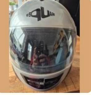 Integraal  motor scooter zilvergrijze helm maat 59/60  beschikbaar voor biedingen