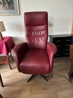 Relax fauteuil De Toekomst rood, Huis en Inrichting, Fauteuils, Ophalen, Zo goed als nieuw, Leer
