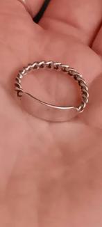 Zilveren vintage ring met graveerplaatje (Zwaardje 835)., Verzenden, Zo goed als nieuw, Zilver, Overige typen