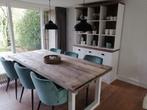 Stoere eettafel met 6 comfortabele stoelen – €250 (ophalen), Huis en Inrichting, Complete inboedels, Ophalen