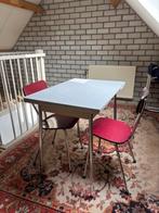 Brabantia vintage keukentafel met stoelen, Huis en Inrichting, Tafels | Eettafels, Ophalen, Metaal, Gebruikt, 100 tot 150 cm