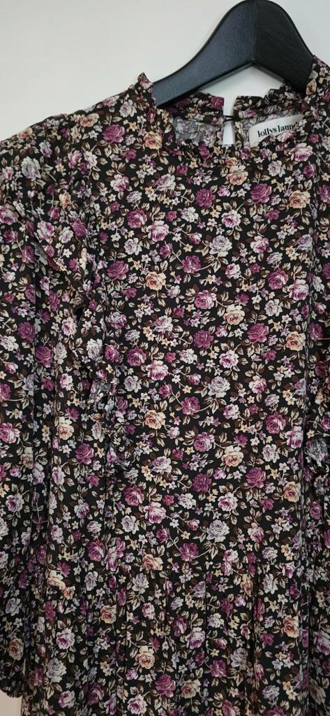 Lollys Laundry Jurk XS - Bloemenprint & Ruches, Kleding | Dames, Jurken, Zo goed als nieuw, Maat 34 (XS) of kleiner, Overige kleuren
