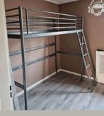 Metalen Hoogslaper 90x200 ikea Svarta grijs metaal., Ophalen, 90 cm, Eenpersoons, Metaal