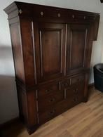 strakke ANTIEKE KAST KABINET donker eiken met fraaie details, Antiek en Kunst, Ophalen
