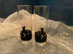 Set van 2 Glazen met Kat Design, Huis en Inrichting, Keuken | Servies, Glas of Glazen, Ophalen of Verzenden, Overige stijlen, Glas