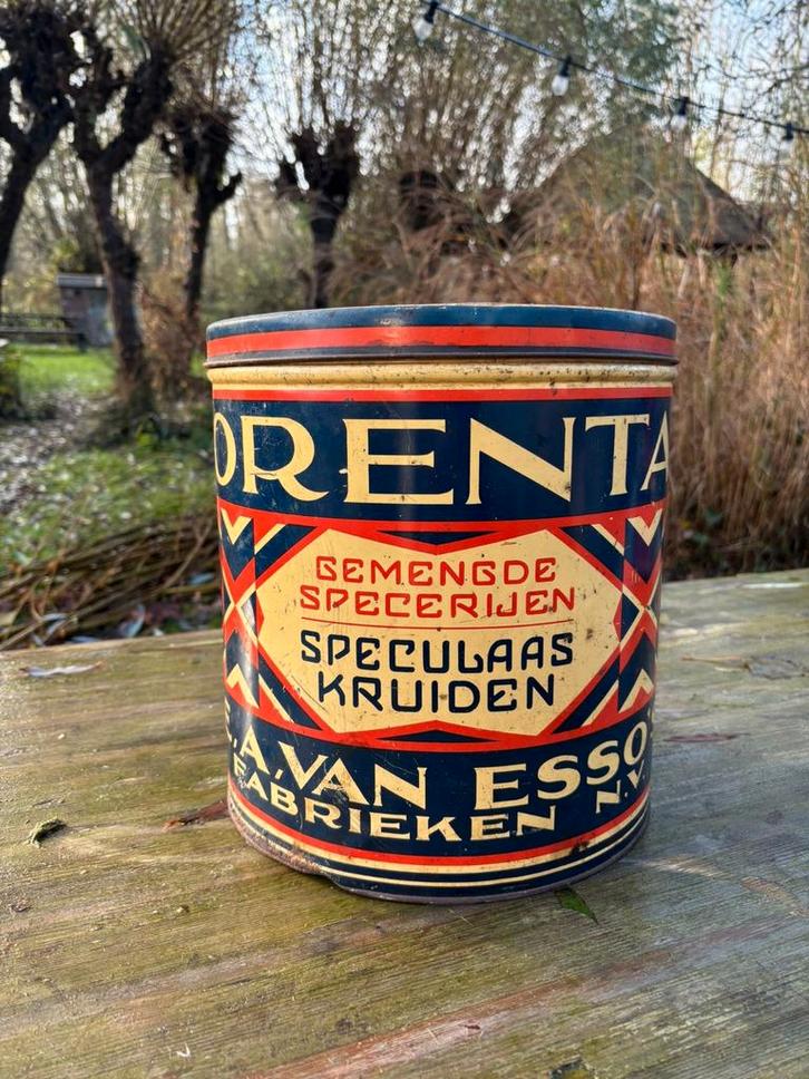 Oude Dorenta Speculaas Kruiden Bus, Verzamelen, Blikken, Gebruikt, Koek(jes), Overige merken, Ophalen of Verzenden