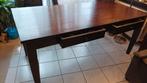 Houten Eettafel met twee lades, Huis en Inrichting, Tafels | Eettafels, Ophalen, Gebruikt, Teakhout, 50 tot 100 cm