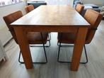 Eettafel van teakhout, Huis en Inrichting, Complete eetkamers, Ophalen, Gebruikt