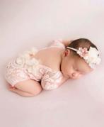 Mooi lief zacht fotoshoot rompertje newborn met haarbandje, Ophalen of Verzenden, Nieuw, Meisje