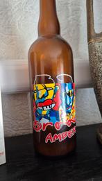 Bierfles amber  hernan brood, Verzamelen, Glas en Borrelglaasjes, Ophalen of Verzenden, Zo goed als nieuw