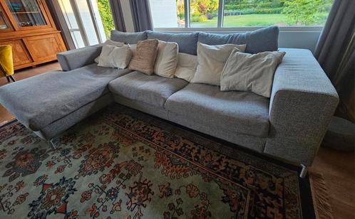 Gratis 3 zits bank met lounge gedeelte gratis, Huis en Inrichting, Banken | Complete zithoeken, Gebruikt, Stof, Ophalen