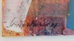 Jan te Wierik(1954)Acryl papier"Compositie Abstract" Ges Ged, Ophalen of Verzenden