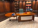 Luxe President Bureau -directiebureau met Draaiende Globe, Huis en Inrichting, Bureaus, Ophalen, Gebruikt, Info@chesterfieldjunkie.nl