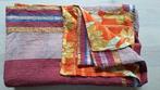 Vintage Sari Quilt | plaid, sprei, deken, Ophalen of Verzenden, Zo goed als nieuw